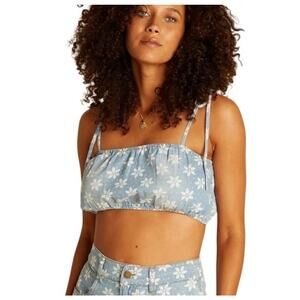 Wrangler billabong perfect fit crop top Floral size small